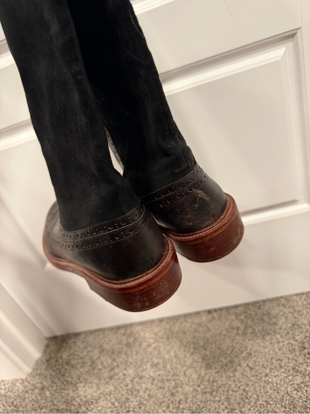 Marc by Marc Jacob’s women’s Tall Black Leather Riding Boot suede size 38 - Picture 3 of 7
